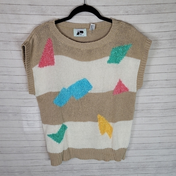JP KNITS VINTAGE SLEEVELESS SWEATER TOP, SZ LARGE/EXTRA LARGE - Picture 1 of 8